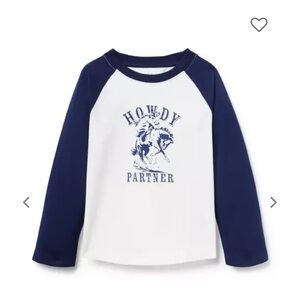 NWT Janie and Jack Howdy Baseball Raglan Sleeve Tee